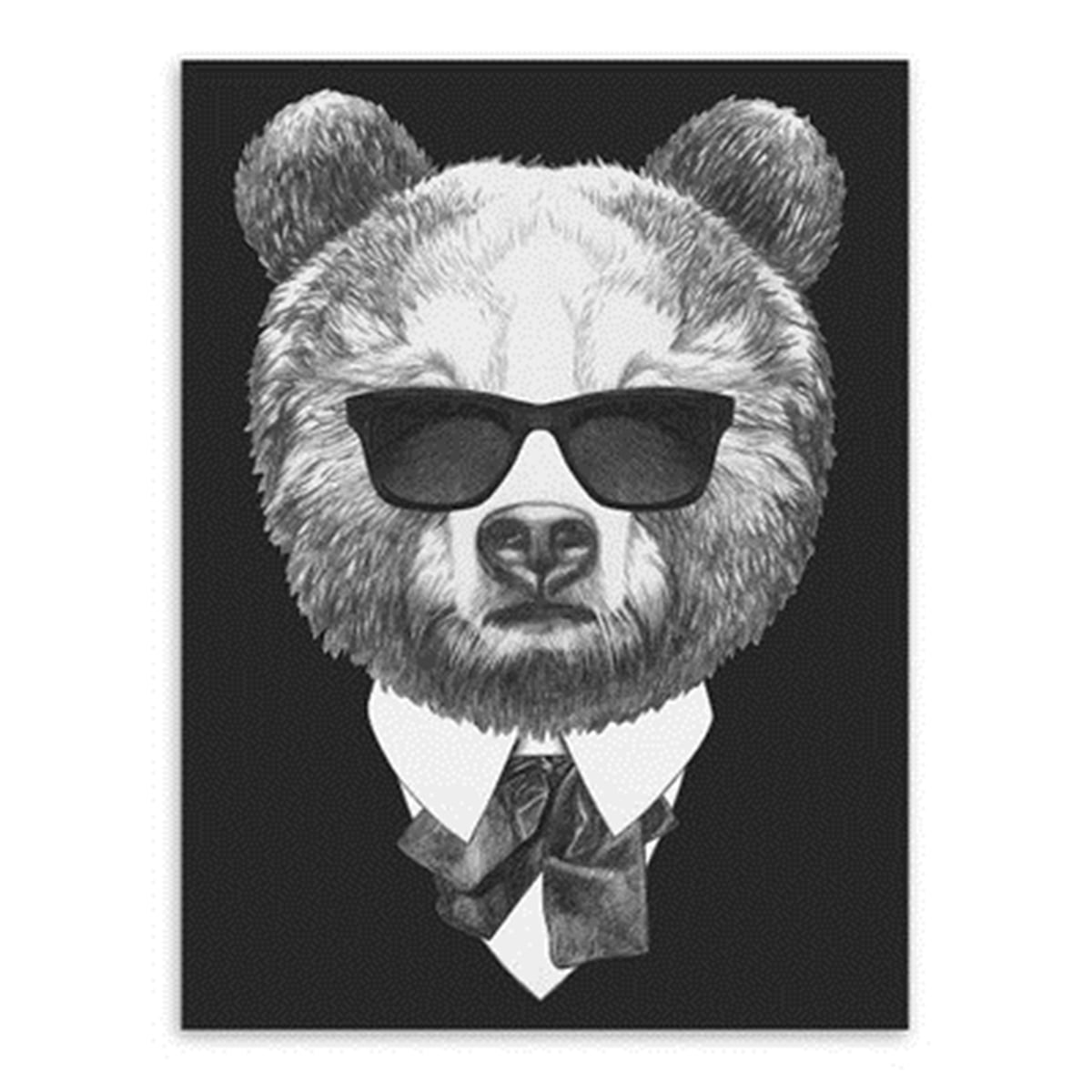 Unframed Black Abstract Animal Canvas Print Painting Pictures Home Wall