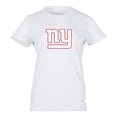 thumbnail image 1 of NFL Playera Aficionado Básica New York Giants Blanco para Mujer, Talla Extra Grande, 1 of 5