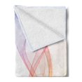 thumbnail image 2 of Abstract Soft Flannel Fleece Throw Blanket, Modern and Cool Smoke Wavy Like Design with Rainbow Alike Detailed Work of Art, Cozy Plush for Indoor and Outdoor Use, 70" x 90", Multicolor, by Ambesonne, 2 of 5