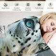 thumbnail image 3 of Orinice Snow Leopard Warm Lightweight Blanket Soft Fleece Throw Blanket for All Seasons Living Rooms Sofa Decor Cow Gifts Blanket 40x50in, 3 of 6