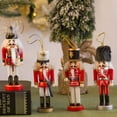 thumbnail image 4 of 4 piezas marioneta de Cascanueces de madera regalo de vacaciones favores accesorios de diseño de escena estatua de Navidad para el festival Zulema Figurita de Cascanueces, 4 of 8