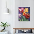 thumbnail image 3 of Nawypu  Colorful Tulips Art -  Minimalist flowers Art Print-Modern Plant Canvas Wall art-Watercolor Blooming Floral Flower Artwork for Garden Farmhouse Decor, 3 of 4
