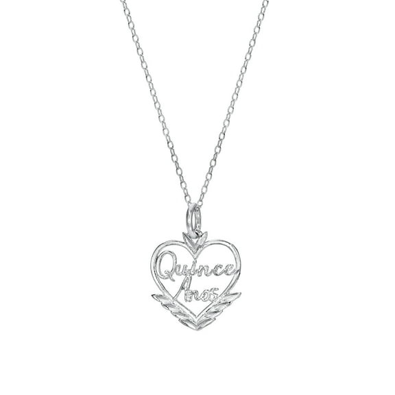 Sterling Silver Sweet 15 Pendant Necklace, 18"