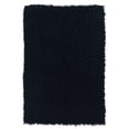 thumbnail image 2 of Contemporary Home Living 2.5' x 4.25' Handwoven Shag Wool Rectangular Area Throw Rug - Black, 2 of 6
