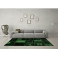 thumbnail image 3 of Ahgly Company Indoor Rectangle Patchwork Emerald Green Transitional Area Rugs, 8' x 12', 3 of 4