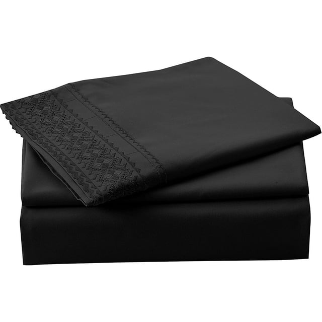 Luxurious Hotel-quality Bedding Set, Elegant Design Thread Count Microfiber Quick Drying Deep Pocket Sheets, 4-Piece Set Including Fitted Sheet, Flat Sheet, And 2 Pillowcases For