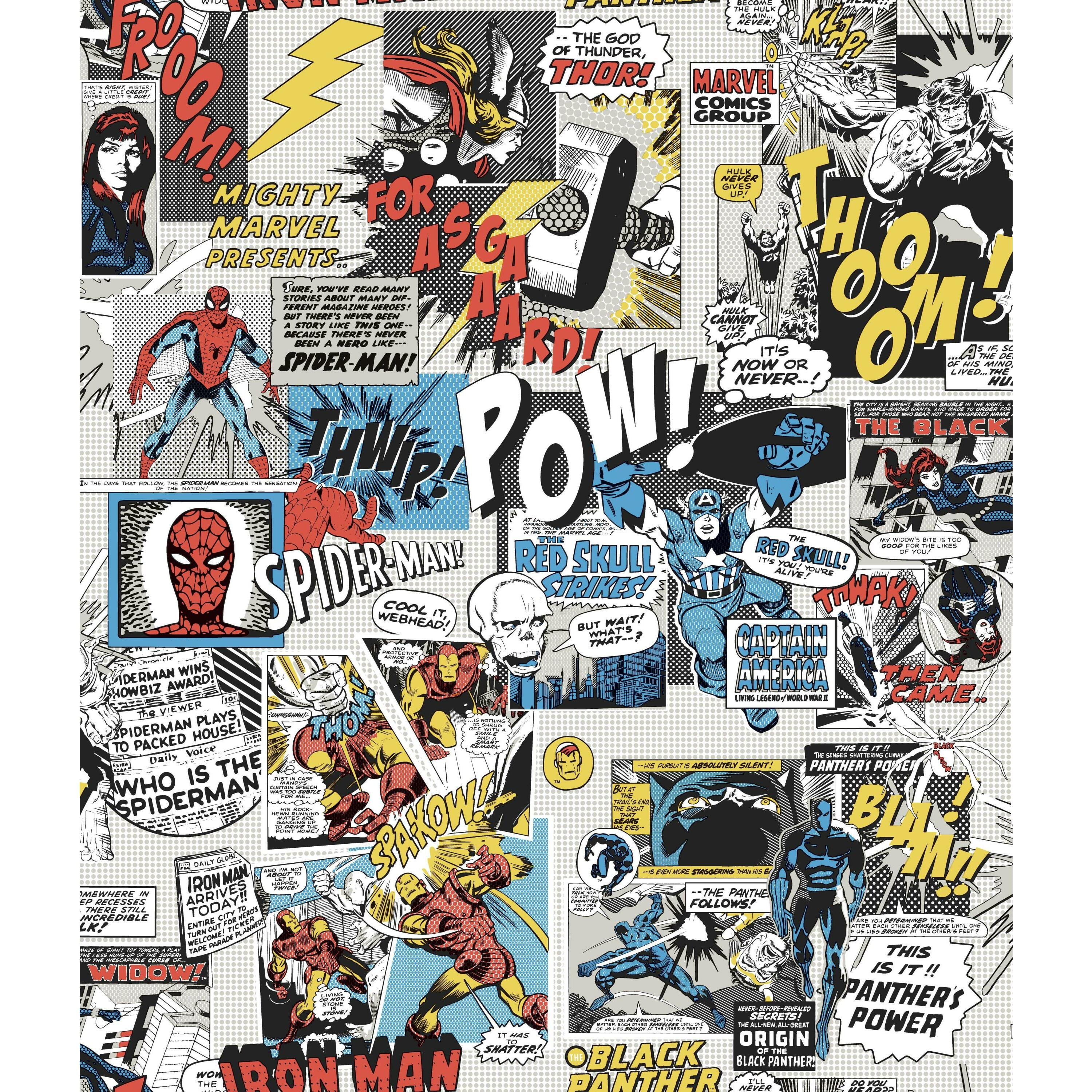 York Wallcoverings Marvel Comics Pow! Wallpaper 