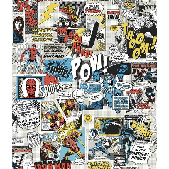 York Wallcoverings Marvel Comics Pow! Wallpaper