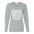 thumbnail image 2 of Wild Bobby, Shake Rattle And Roll Vintage Hot Rods Pop Culture Womens Graphic Long Sleeve T-Shirt, Heather Grey, Small, 2 of 3