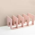 thumbnail image 3 of BAOQIN Acrylic File organizer for Desk, Clear Desktop Book organizer, Creative Book Stand&nbsp; Divider Bookshelf for Home School and Office （Pink）, 3 of 4