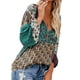 thumbnail image 3 of Blusa Con Cuello En V, Suéter Cómodo Para Mujer Blusa Informal Estampado Floral Cordón Transpirable Para El Trabajo Para Dama Para Ir De Compras ANGGREK  Otros, 3 of 5