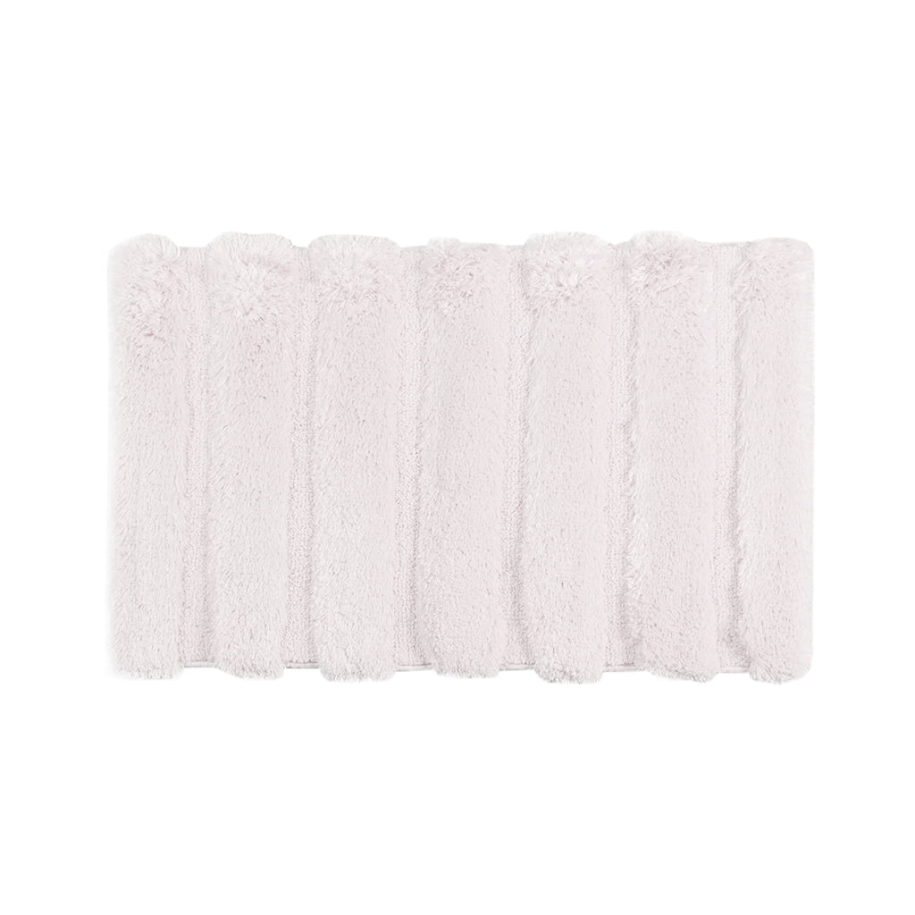MAYEERTY Shag Bath Rug, Non Slip Bath Mat for Bathroom, 21"x34", Blush, Machine Wash