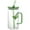 Green, variant on Darzheoy Square Coffee Glass Mug with Lid and Straw, 350ml Glass Sipper Tumbler Kids Mug for Fruit Juice Milk Tea and Coffee Can Cup with Glass Straw