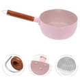 thumbnail image 3 of Pot Milk Small Saucepan Pan Warmer Japanese Cookware Ceramic Cooking Nonstick Lid Handle Wooden Mini Butter Yukihira, 3 of 6
