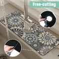thumbnail image 6 of Kitchen Sink Splash Guard Faucet Mat 15" X 5.5" Mandala Absorbent Fast Drying Mat Faucet Draining Mat Sink Splash Guard Behind Faucet Drip Catcher for Kitchen Bathroom, 6 of 6