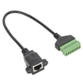 thumbnail image 4 of Connecteur de Borne à Vis Durable Connexion Fiable RJ45 Fiche Femelle vers Câble 8 Broches Forte Compatibilité pour Câble UTP Cat5 Câble UTP Cat7, 4 of 8