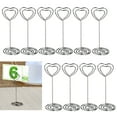 thumbnail image 6 of TEHAUX Heart Shaped Metal Photo Holder Clip for Note Clipping Silver Color Great for Home Office Use 12pcs, 6 of 8