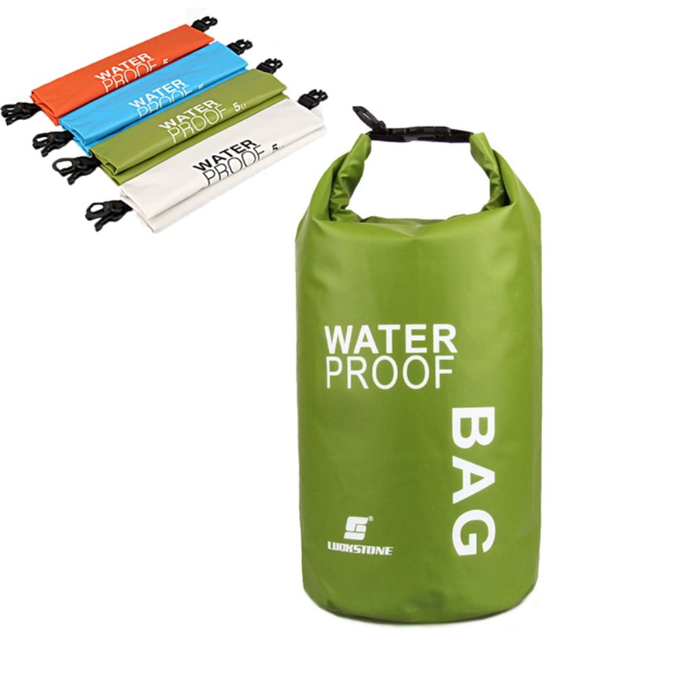 Waterproof Dry Bag, 5L/10L/19L Roll Top Lightweight Dry Bag Backpack for  Swimming, Boating, Camping and Beach 
