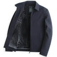 thumbnail image 2 of Winter Business Casual Men's Lapel Jacket - Fleece Jacket, 2 of 4