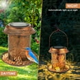 thumbnail image 4 of Solar Lantern Bird Feeder for Outside Hummingbird Metal Wild Bird Feeder Garden Ornament Outdoor Waterproof Garden Light Solar Powered for Yard Patio Lawn Pathway, 4 of 10