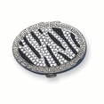 thumbnail image 1 of Greek Key Zebra Swarovski Crystal Pillbox Personal Care, 1 of 5