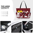 thumbnail image 3 of Disketp Christmas Buffalo Plaid Bolsa de Playa de Gran Capacidad, Bolso Impermeable y a Prueba de Arena para Mujer, Ideal para Playa, Piscina y Natación, 3 of 7