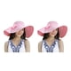 thumbnail image 3 of Qarigey Elegante sombrero para el sol para mujer - Plegable enrollable Innovador para una protección solar efectiva Ecológico Rosa paja rosa 2Conjunto, 3 of 6