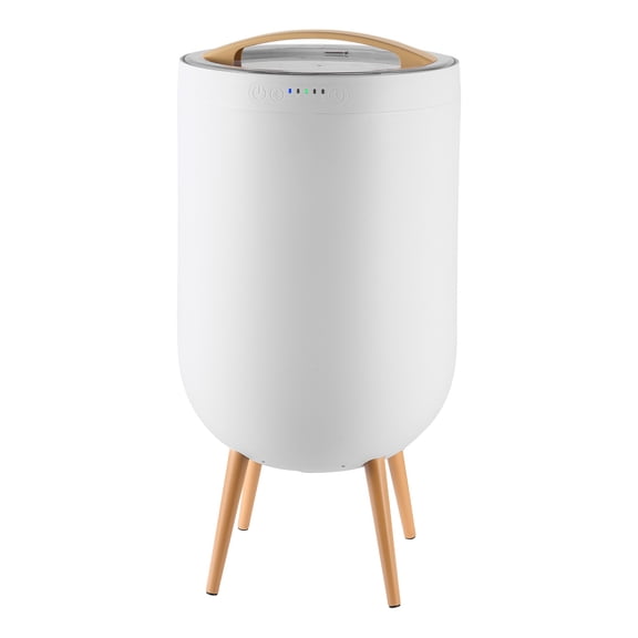 KFFKFF Towel Warmer with Bluetooth Speaker and Ambient Light, Quick Heating Bucket, Auto Shut-Off, 4 Timer Settings, Accommodates Large Towels, Blankets, and Bathrobes, Ideal for Bathrooms, White