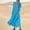 Blue, variant on Maxi Dresses For Women 2025 Sevevn Women's Summer Short Sleeve Solid Color Soft Comfortable Long Dress