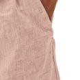 thumbnail image 5 of Hogleaql Men's Casual Cotton Linen Shorts Elastic Waist Drawstring Shorts Summer Beach Vacation Pink S, 5 of 9