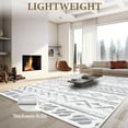 thumbnail image 3 of YOUPINS 8'x10' Area Rugs,Washable Living Room,Low Pile Soft Modern Decor Rugs for Dining Room Bedroom,Non Slip Carpet,Gray, 3 of 6