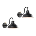 thumbnail image 1 of Candelabros de pared para exteriores LPRZSG, paquete de 2, negros, impermeables, 1 of 7