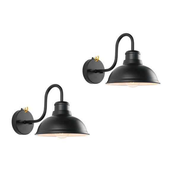 Candelabros de pared para exteriores LPRZSG, paquete de 2, negros, impermeables