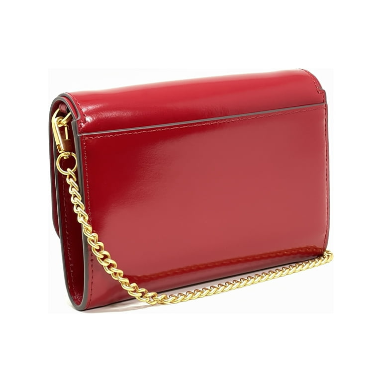 ★高級感のある仕上がり★TORY BURCH EMRSON PATENT MINI WALLET Tory Burch Women's Emerson Patent Leather Chain Wallet