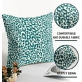 thumbnail image 6 of Teal Leopard Print Pillow Covers 18x18 Inch Set of 2 Cheetah Animal Spots Decorative Throw Pillows for Couch Farmhouse Square Pillow Cases Home Decor for Living Room Sofa Bed Porch Outdoor, 6 of 6