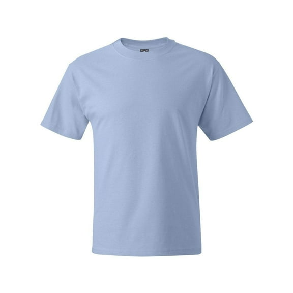 Hanes Mens Beefy-T Short-Sleeve T-Shirt, 5XL, Light Blue