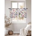 thumbnail image 3 of Spring Flowers Sheer Curtains 45 Inch Length 2 Panels Set Window Treatments, Watercolor Floral Dragonflies Vintage Rod Pocket Semi Curtains for Living Room/Bedroom/Kitchen Décor, 104"W x 45"L, 3 of 7