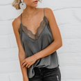 thumbnail image 5 of Fengqque Women Silk Satin Camisole Plain Strappy Vest Top Sleeveless Blouse Casual Tank, 5 of 5