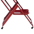 thumbnail image 6 of Furniture of America Prescotty Contemporary Metal Foldable Serving Cart in Red, 6 of 8