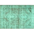 thumbnail image 1 of Ahgly Company Machine Washable Indoor Rectangle Persian Turquoise Blue Traditional Area Rugs, 7' x 9', 1 of 4