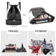 thumbnail image 2 of Bolsa de gimnasio con cordón, mochila impermeable con compartimento para zapatos y compartimento húmedo, bolsa deportiva grande, color negro JFHHH pequeña, 2 of 5