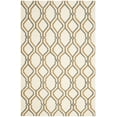 thumbnail image 2 of Safavieh Dhurries Steve Trellis Wool Area Rug, Ivory/Black, 5' x 8', 2 of 8