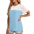 thumbnail image 4 of Camisetas WIHOLL 2025 para mujer, algodón, holgadas, color azul L, 4 of 4