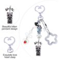 thumbnail image 4 of Cute Fuzzy Cat Keychain for Women, Cat Charm Keychain Cat Lover Gift Cat Plush Keyring Stuffed Animal Keychain for Backpack, 4 of 7