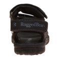 thumbnail image 3 of Rugged Bear Boys Open Toe Doule Hook & Loop Toddler Sport Sandals - Black, 9, 3 of 5