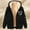 Black, variant on JingHai Winter Jackets for Men Fleece Lined Hooded Jacket Zip Up Fuzzy Hoodie Faux Fur Coat Thermal Outerwear Unisex Hoodies-Dark Gray XXL