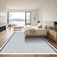 thumbnail image 3 of ODIKA 4'x6' Machine Washable Non-Slip Area Rug, Geometric White High Traffic Rug, White, 1060595, 3 of 7
