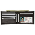 thumbnail image 4 of RFID Blocking Men's Genuine Leather Slim Bifold Wallet ID Card Holder Black Brown, 4 of 8
