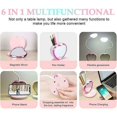 thumbnail image 4 of Lámpara de escritorio LED para niñas, lámpara de mesa agradable a la vista con portalápices, puerto USB recargable, 2 temperaturas de color para estudiantes adolescentes, blanco, 4 of 5
