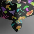 thumbnail image 5 of Red Mushroom Black Pattern Square Tablecloth,Waterproof Square Table Cover,Wipeable Spillproof Washable Table Cover for Home Kitchen Party Decor 52"x52"(132x132cm), 5 of 6